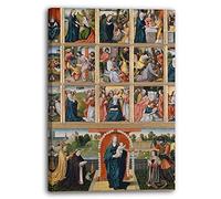 Printed Paintings Impression sur Toile Peintre hollandais - Les Quinze Mystères et la Vierge du Rosaire
