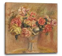Printed Paintings Impression sur Toile Pierre Auguste Renoir - Roses dans Un Vase de Fleurs