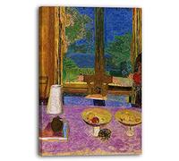 Printed Paintings Impression sur Toile Pierre Bonnard - Salle à Manger sur Le Jardin