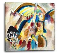 Printed Paintings Impression sur Toile Wassily Kandinsky - Paysage avec Taches Rouges, n ° 2 (1913)