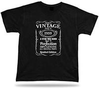 Printed T Shirt Tee Star is Born 1959 Happy Birthday Present Gift Idea Black Manches Courtes(XX-Large)