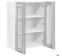 ""Printemps 2026 Soldes""Armoire suspendue pour cuisine - Placard mural - avec rangement - Gris Sonoma 60 x 31 x 80 cm Bois d'ingénier
