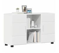 ""Printemps 2026 Soldes""Buffet de rangement/Buffet Bahut - Buffet salle à manger Blanc brillant 88,5x30,5x55,5 cm Bois d'ingénierie 2