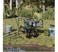 ""Printemps 2026 Soldes""Chariot de pêche vert avec 2 roues acier enduit de poudre 2_550958