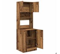 ""Printemps 2026 Soldes""Ensemble de 2 Buffet de cuisine avec porte - Meuble de rangement - Buffet de Cuisine Bois ancien 60 x 50 x 18