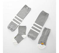 Printemps Bébé Chaussettes De Genou Mis Bande Dessinée Mignonne Infantile Tube De Bambin Chaussettes Lâches (gris clair,S)