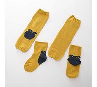 Printemps Bébé Chaussettes De Genou Mis Bande Dessinée Mignonne Infantile Tube De Bambin Chaussettes Lâches (jaune,M)