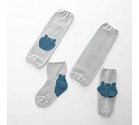 Printemps Bébé Chaussettes De Genou Mis Bande Dessinée Mignonne Infantile Tube De Bambin Chaussettes Lâches (gris,S)