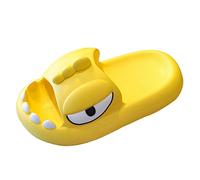 Printemps Chaussons Fille garçons filles bébés été intérieur bain anti-dérapant Anti-odeur et Sensation fécale pantoufles fraîches Fille Blanc Bout Légèrement Ouvert Pantoufles (Yellow, 32 Big Kids)