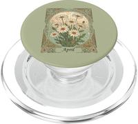 Printemps Daisy Naissance Mois Fleur Art Nouveau Vintage PopSockets PopGrip pour MagSafe