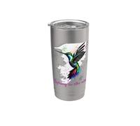 Printemps dans l'air - Colibri coloré et éclatant Gobelet isotherme en acier inoxydable double paroi