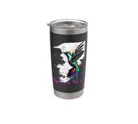 Printemps dans l'air - Colibri coloré et éclatant Gobelet isotherme en acier inoxydable double paroi