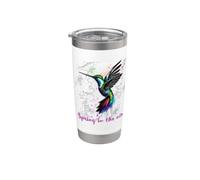 Printemps dans l'air - Colibri coloré et éclatant Gobelet isotherme en acier inoxydable double paroi