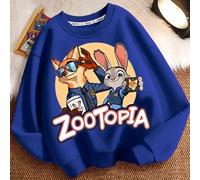 Printemps enfant garçon vêtements enfants filles Disney Zootopia 2 Judy Hopps Nick Wilde imprimer sweat haut bébé dessin animé pull 07