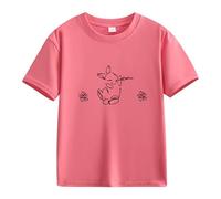 Printemps et automne Nouveau imprimé mignon à la mode Version confortable des filles T-shirt imprimé bébé 1 an, Rose, 3-4 ans