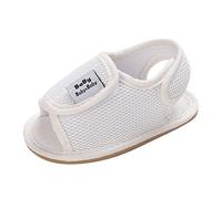 Printemps et été enfants bébé enfant en bas âge chaussures garçons et filles sandales maille plate respirant et confortable sangle arrière crochet boucle Claquettes Judo Enfant (White, 6-12 Months)