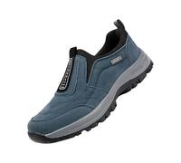 Printemps et été Hommes Chaussures de Sport Fond Plat légère Respirant sans Lacet Confortable Couleur Unie Caractéristiques: Sandales Plates pour Homme (Blue, 44)