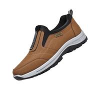 Printemps et été Hommes Chaussures de Sport Fond Plat légère Respirant sans Lacet Confortable Couleur Unie Caractéristiques: Sandales Plates pour Homme (Brown, 45)