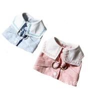 Printemps et été Ins Chemise courte poitrine dos collège chat chien couleur crème glacée laisse respirante laisse mignonne pour chat (L, rose)