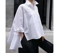 Printemps et été Nouvelle Chemise Femme Style coréen Coton Sauvage Blouses et Hauts décontractés Ample Pluz Taille Femmes vêtements