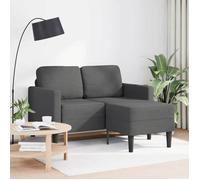 ""Printemps/été 2025"" Canapé 2 places en L - JM - avec méridienne - allie style - gris foncé 125 cm lin EU3450