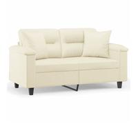 ""Printemps/été 2025"" Canapé 2 places - JM - avec oreillers - Facile à nettoyer - crème 120 cm similicuir EU3052