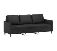 ""Printemps/été 2025"" Canapé 3 places - JM - SOFA avec accoudoirs - Noir 180 cm Similicuir EU3318