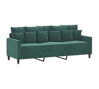 ""Printemps/été 2025"" Canapé 3 places - JM - SOFA avec accoudoirs - Vert foncé 180 cm Velours EU3286
