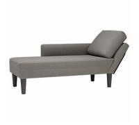 ""Printemps/été 2025"" Chaise longue, VIDAXL, avec coussin gris clair tissu en velours côtelé - 132x56x70 cm LV6281