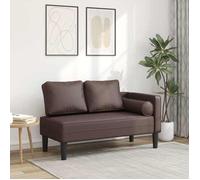 ""Printemps/été 2025"" Chaise longue, VIDAXL, avec coussins marron similicuir - 116.5x62x57.5 cm LV6324