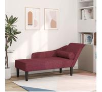 ""Printemps/été 2025"" Chaise longue, VIDAXL, avec coussins rouge bordeaux tissu - 141x55.5x66.5 cm LV6239
