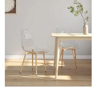 ""Printemps/été 2025"" Chaises à manger lot de 2 - SOLOMON - Transparent PET - 46x52x84 cm LV811