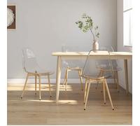 ""Printemps/été 2025"" Chaises à manger lot de 4 - SOLOMON - Transparent PET - 46x52x84 cm LV1846