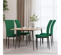 ""Printemps/été 2025"" Chaises à manger lot de 4 - SOLOMON - Vert foncé Velours - 42x57.5x95 cm LV1308