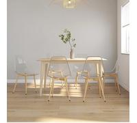 ""Printemps/été 2025"" Chaises à manger lot de 6 - SOLOMON - Transparent PET - 46x52x84 cm LV2362