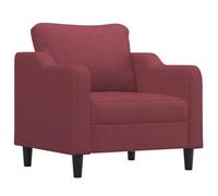 ""Printemps/été 2025"" Fauteuil/Canapé Simple - JILIMAISON - Rouge bordeaux 60 cm - Tissu EU2736