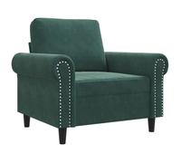 ""Printemps/été 2025"" Fauteuil/Canapé Simple - JILIMAISON - Vert foncé 60 cm - Velours EU2657