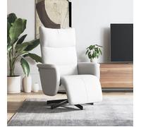 ""Printemps/été 2025"" Fauteuil Relax, SOLOMON, Fauteuil inclinable, avec repose-pieds blanc similicuir - 71x84x106.5 cm LV5292