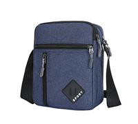 Printemps, été, hiver, fermeture éclair, homme, mini toile, épaule, poche latérale, sac à bandoulière de sport, bleu, Einheitsgröße, Sac à dos polochon
