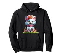 Printemps Jardin Chaton Fleur Chat Fille Floral Blossom Sweat à Capuche