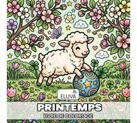 Printemps livre de coloriage: Cozy spring - 60 dessins simples avec lignes épaisses choisis pour adultes et seniors, Format carré, Motifs floraux et nature