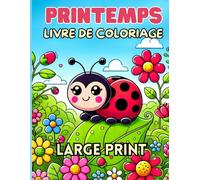 Printemps Livre de Coloriage: pour Enfants, Adultes et Seniors - Motifs simples, Mandalas, Animaux, Nature, Pâques