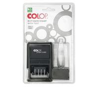 Printer S 260/SET Tampon avec date français à composer soi-même avec kit de characteres, pince à épiler et cartes d'impression, couleur d'empreinte bleu/rouge