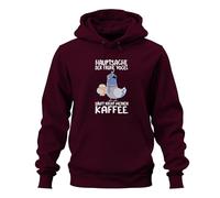 Printera Ancien oiseau ne jaillit pas mon café amateur de café humour de bureau sweat à capuche unisexe sweat à capuche, bordeaux, XL