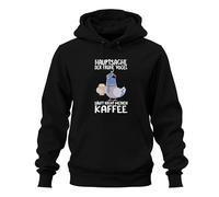 Printera Ancien oiseau ne jaillit pas mon café amateur de café humour de bureau sweat à capuche unisexe sweat à capuche, Noir , XL
