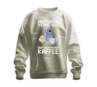Printera Ancien oiseau ne jaillit pas mon café amateur de café humour de bureau unisexe sweat-shirt pull, naturel, S