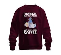 Printera Ancien oiseau ne jaillit pas mon café amateur de café humour de bureau unisexe sweat-shirt pull, bordeaux, XXL
