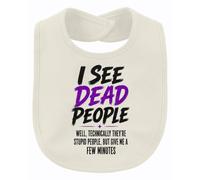 Printera Bavoir pour bébé avec inscription « I See Dead People Well