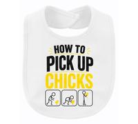 Printera Bavoir pour bébé How To Pick Up Chicks, Blanc., Taille unique