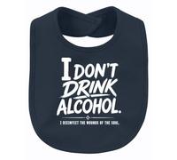Printera Bavoir pour bébé « I Don't Drink Alcohol I Statement », bleu